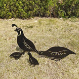 Outdoor Metal Garden Decor, Quail Farm Garden Art Metal Statues Decor Garden Decoration Lawn Path Sidewalk Garden, European Retro Style In Australia - Darrahopens