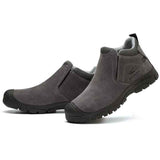 Slip-on Welding Safety Shoes, Non-Slip Rubber Sole, Abrasion Resistant Anti-Scald Work Shoes for Welders, Grey, 42EU