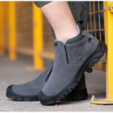 Slip-on Welding Safety Shoes, Non-Slip Rubber Sole, Abrasion Resistant Anti-Scald Work Shoes for Welders, Grey, 44EU In Australia - Darrahopens