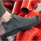 Slip-on Welding Safety Shoes, Non-Slip Rubber Sole, Abrasion Resistant Anti-Scald Work Shoes for Welders, Grey, 46EU In Australia - Darrahopens