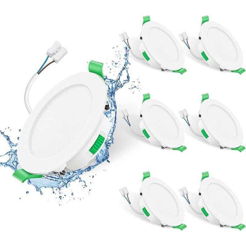 6 Pack Recessed LED Spotlight, 230V, 7W, Dimmable, Ip44. Recessed Spotlights for Bathroom and Kitchen, 3000K 4000K 6500K Recessed Spotlights, 68 mm In Australia - Darrahopens