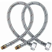 2 Pcs Universal G1 2 Tap Hose, Flexible SUS304 Stainless Steel Connection Hose for Hot and Cold Water Mixer Tap, Kitchen Sink, Bathroom, 600 mm In Australia - Darrahopens