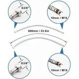 2 Pcs Universal G1 2 Tap Hose, Flexible SUS304 Stainless Steel Connection Hose for Hot and Cold Water Mixer Tap, Kitchen Sink, Bathroom, 600 mm In Australia - Darrahopens