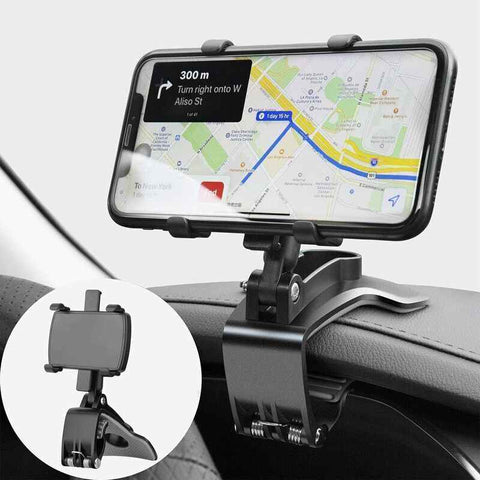 360 Degree Rotating Car Phone Holder, Dashboard Mount for GPS and Smartphones, Black, 4-7 Inch In Australia - Darrahopens