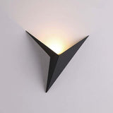 3W LED Indoor Wall Light, Creative Triangle Shape, Black Wall Lamp, 3000K Warm White, Modern Metal Wall Light for Bedroom, Living Room, Staircase In Australia - Darrahopens