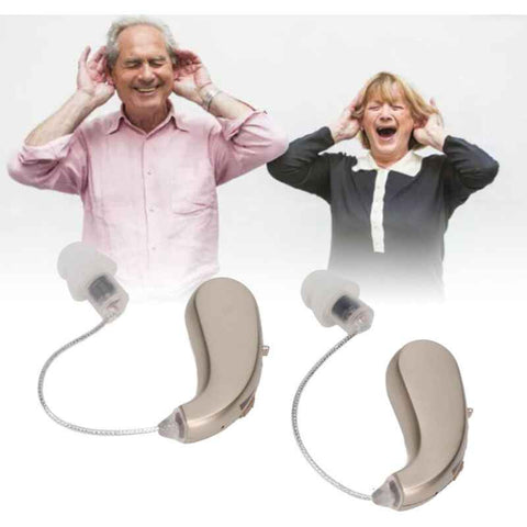 2 Pcs Digital Sound Amplifier, Rechargeable Hearing Aid with Noise Cancellation for Seniors and Adults with Hearing Loss, Silver, Dubuns In Australia - Darrahopens