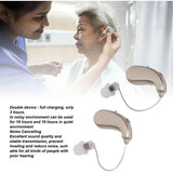 2 Pcs Digital Sound Amplifier, Rechargeable Hearing Aid with Noise Cancellation for Seniors and Adults with Hearing Loss, Silver, Dubuns In Australia - Darrahopens