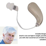 2 Pcs Digital Sound Amplifier, Rechargeable Hearing Aid with Noise Cancellation for Seniors and Adults with Hearing Loss, Silver, Dubuns In Australia - Darrahopens
