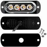 4 Pcs 4 LED Penetration Lights 12 24V Orange LED Rotating Beacon Flashing Lights Emergency Alarm Indicator Strobe Turn Signals Car Ipx-4 for Van In Australia - Darrahopens