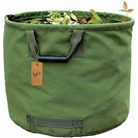 Extra-Strong Gardening Bag with Handles, Green Leaf Collection Bag with Military Canvas, H 45.7 cm, D 55.8 cm, 125 L In Australia - Darrahopens