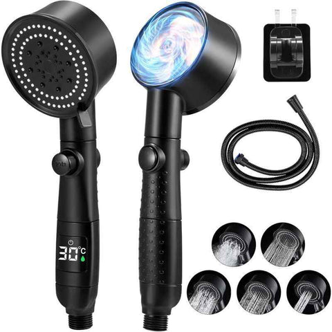 High Pressure Shower Head, Bathroom Shower Head with 5 Adjustable Modes, Anti-Limescale Massaging Shower Head with Water Stop In Australia - Darrahopens