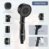 High Pressure Shower Head, Bathroom Shower Head with 5 Adjustable Modes, Anti-Limescale Massaging Shower Head with Water Stop In Australia - Darrahopens