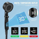 High Pressure Shower Head, Bathroom Shower Head with 5 Adjustable Modes, Anti-Limescale Massaging Shower Head with Water Stop In Australia - Darrahopens