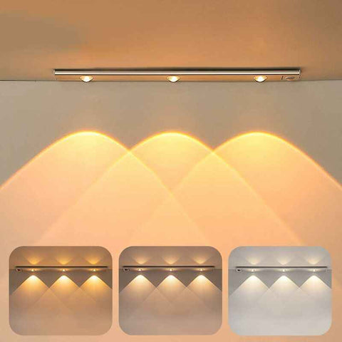 LED Lamp, Closet Light with Motion Sensor, USB Rechargeable LED Lamp, Wireless Kitchen LED Light with 3 Lighting Modes and Magnetic Mounting, 40 cm In Australia - Darrahopens