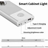 LED Lamp, Closet Light with Motion Sensor, USB Rechargeable LED Lamp, Wireless Kitchen LED Light with 3 Lighting Modes and Magnetic Mounting, 40 cm In Australia - Darrahopens