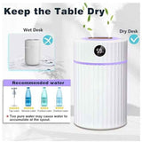 Air Humidifier, Silent Ultrasonic Humidifier with Thermo-Hygrometer, Dual Nozzle, 36 Hours of Operation Time, Automatic Shut-Off, 7 LEDs, 2 L In Australia - Darrahopens