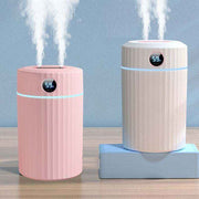 Air Humidifier, Silent Ultrasonic Humidifier with Thermo-Hygrometer, Dual Nozzle, 36 Hours of Operation Time, Automatic Shut-Off, 7 LEDs, 2 L In Australia - Darrahopens