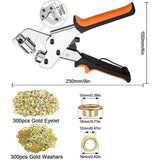 300 Pack Tarpaulin Eyelet Pliers, Eyelets, Diameter, Portable Eyelet Pliers for Fabrics, Tarpaulins, Leather, 10 mm In Australia - Darrahopens