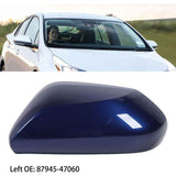 Exterior Mirror Cover Made of High-Strength Material for Rearview Mirror Decoration, Blue, Left, 87945-47060