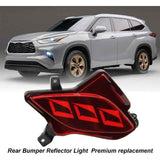 Red Rear Bumper Reflector Light, Brake Light, Position Light and Sequential Turn Signal Compatible with Highlander 2020 to 2023 In Australia - Darrahopens