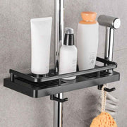 1 Pcs Shower Shelf, Soap Dish, Bathroom Shower Storage without Drilling, with Shower Soap Holder, Hooks and Wall-Mounted Towel Rack, Rustproof In Australia - Darrahopens