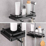 1 Pcs Shower Shelf, Soap Dish, Bathroom Shower Storage without Drilling, with Shower Soap Holder, Hooks and Wall-Mounted Towel Rack, Rustproof In Australia - Darrahopens
