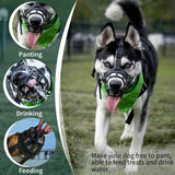 Dog Muzzle, Silicone Muzzle for Small, Medium and Large Dogs, Soft Cage Muzzle to Prevent Chewing and Allow Panting While Drinking