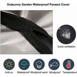 Waterproof 210D Oxford Cantilever Parasol Cover, Garden Parasol Cover, Protective Cover for Cantilever Parasol, 240 x 57 x 57 cm