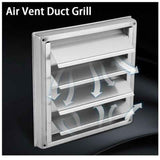 Air Vent, Square Stainless Steel Exterior Ventilation Grille with Movable Louvers, Suitable for Tumble Dryers, Air Conditioners, Bathrooms In Australia - Darrahopens