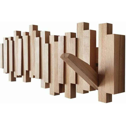 Modern Wall Mounted Coat Rack, Solid Wood Corner Hanger for Bedroom Wall Mounted Household Coat Rack Cloakroom Furniture Shelf Frame Wardrobe Clothes