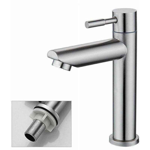 Bathroom Faucet Cold Water Only Sink Faucet Chrome Plated Surface Durable Copper Hand Wash Faucet Removable Aerator Cartridge Convenient to Clean or In Australia - Darrahopens