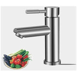Bathroom Faucet Cold Water Only Sink Faucet Chrome Plated Surface Durable Copper Hand Wash Faucet Removable Aerator Cartridge Convenient to Clean or In Australia - Darrahopens