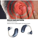 1 Pair Hearing Aids Sound Listening ABS Silicone Rechargeable Ergonomic Medical Device Blue