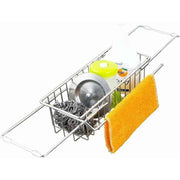 Kitchen Sink Organizer, Extendable Sponge Holder, Telescopic Drainer Stainless Steel Organizer Multifunctional Quick Drain Towel Rack, 23-47 cm In Australia - Darrahopens