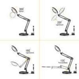 5X LED Magnifying Lamp, Adjustable Rotating Arm Desktop Magnifying Glass Lamp, Glass Lens, for Maintenance, Crafts, Reading, Sewing, Black In Australia - Darrahopens