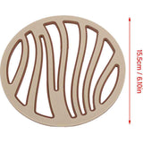 6 Pcs Stylish Insulated Heat Resistant Trivets Silicone PP Non-Slip Anti-Scald Placemats for Home Cafe Restaurant
