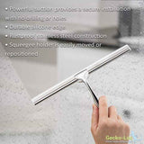 Bathroom Shower Squeegee with Suction Cup Hook for Glass, Mirror, Door Cleaning Rustproof Stainless Steel In Australia - Darrahopens