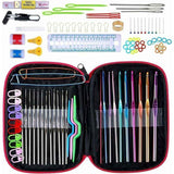 Crochet Hooks Set Knitting Needles Kit for Adult Beginners Knitting Tool Accessories with Mini Case In Australia - Darrahopens