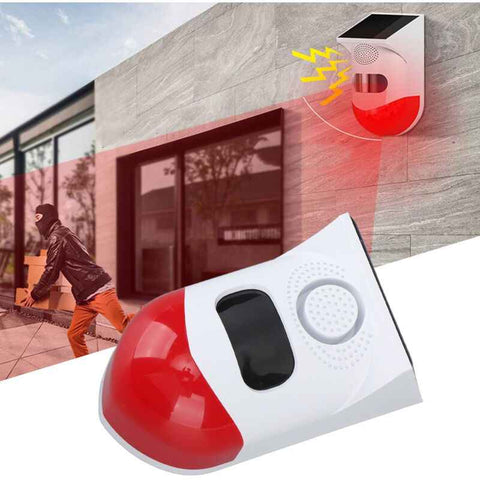 Outdoor Solar Motion Sensor Alarm Outdoor Solar Powered Wireless Security Alarm with Sound and Light Alert In Australia - Darrahopens