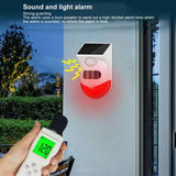 Outdoor Solar Motion Sensor Alarm Outdoor Solar Powered Wireless Security Alarm with Sound and Light Alert