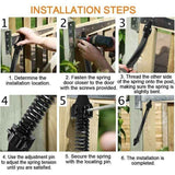 Spring Door Closer Adjustable Door Closer Outdoor Carbon Steel Spring Door Closer Screw Garden Door Closer for Household Gates Farm Fences, 14 Inch In Australia - Darrahopens