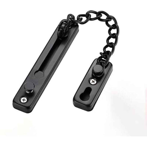 Door Chains, Anti-Theft Door Chain Lock, Reliable Stainless Steel Door Security Chain Door Latch Lock Ideal for Home Hotel, Black In Australia - Darrahopens