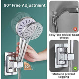 Shower Head Holder, 360 Degree Adjustable Universal Shower Bracket, Powerful No Drilling Shower Head Holder, Bathroom Wall Mount Bracket, ABS Plastic In Australia - Darrahopens