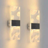 2 Pcs 12W LED Indoor Wall Light, 3000K Warm White Light Modern Acrylic Feather LED Wall Lamp, Simple Modern Wall Sconce for Bedroom, Living Room In Australia - Darrahopens