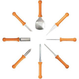 8 Pcs Halloween Pumpkin Carving Kit Professional Pumpkin Carving Knife Stainless Steel Pumpkin Carving Tools for Halloween Decoration Jack-O-Lantern