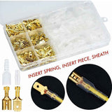 600 Pcs Brass Crimp Terminals, Electrical Lug with Insulated Sleeve Male Female Spade Wire Connectors Crimp Terminal, 2.8 mm, 4.8 mm, 6.3 mm In Australia - Darrahopens