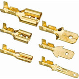 600 Pcs Brass Crimp Terminals, Electrical Lug with Insulated Sleeve Male Female Spade Wire Connectors Crimp Terminal, 2.8 mm, 4.8 mm, 6.3 mm In Australia - Darrahopens