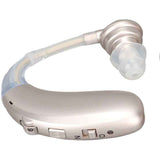 1 Pair Hearing Aids, Ergonomic Rechargeable Medical Device Made of ABS Silicone, Silver