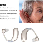 1 Pair Hearing Aids, Ergonomic Rechargeable Medical Device Made of ABS Silicone, Silver In Australia - Darrahopens