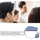 2 Pcs Rechargeable Hearing Aid Sound Amplifier with Noise Reduction Function for Adults and Seniors, Blue, Dubuns In Australia - Darrahopens